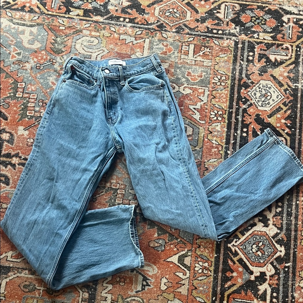 Abercrombie & Fitch Denim Blue Straight Leg Jeans
